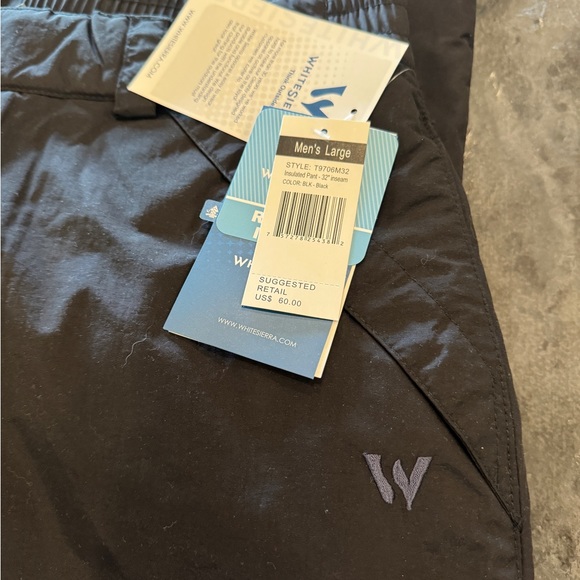 Men’s Black Snow Pants - Large - Picture 3 of 4
